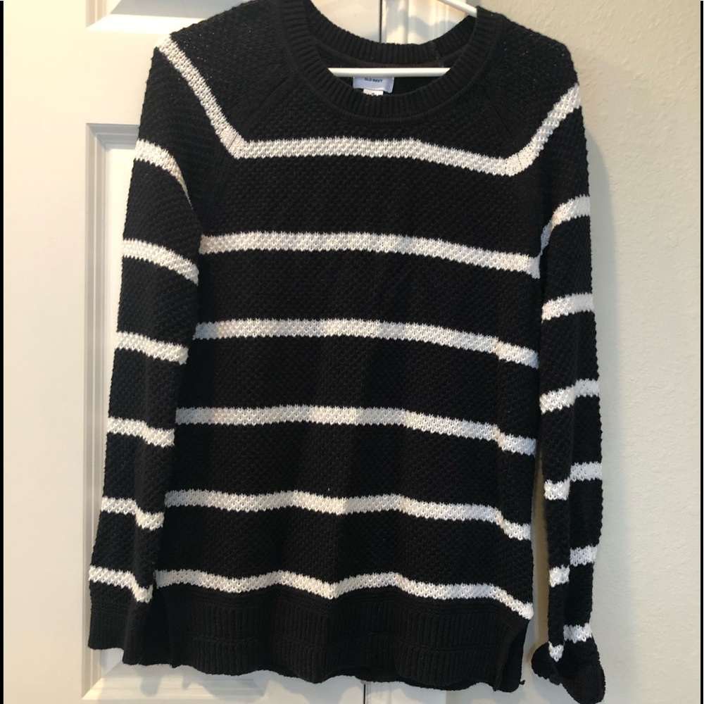 Navy/white striped sweater